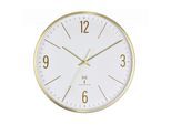 Funkuhr Wanduhr Weiß/Goldfarben