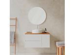 Badezimmer Davina Eichefarben/Weiß 3- teilig
