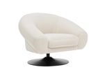 Designsessel Lugo drehbar Weiß/Beige
