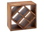 Weinregal aus Holz Sheesham massiv ca.40x40x25cm