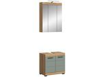 Badezimmer Scout 2-tlg. mit LED ca. 60 cm Salbeigrün