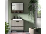 Badezimmer Bagno 2-teilig Kaschmir/Schwarz