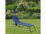 Gartenliege Bindox L ca. 55x24x185 cm Blau