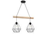 Hängeleuchte Baldo Schwarz/Braun max. 22 Watt