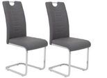 Schwingstuhl-Set Ruby Grau gepolstert 2er-Set