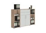Aktenschrank Office Edition Sw Set 13 Weiß/Sonoma Eiche