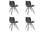 Stuhl-Set Barron 4er-Set ca. 47x82 cm Anthrazit