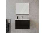 Badezimmer Lucy Schwarz 3- teilig
