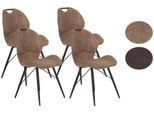 Stuhl-Set Kate S 4er-Set ca. 50x86 cm Schlammfarben