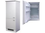 Kühlschrank-Umbauschrank Wito B: 60 cm Weiß / Grau
