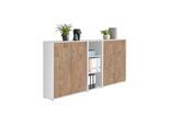 Aktenschrank Office Edition Sw Set 8 Weiß/Eichefarben