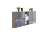 Aktenschrank Office Edition Sw Set 8 Eiche/Anthrazit