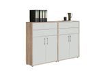 Aktenschrank Office Edition Sw Set 17 Weiß/Eichefarben