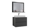 Badezimmer Lendas 3-tlg. ca. 80 cm Anthrazit