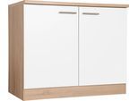Spülenunterschrank MERLE Weiß/Eichefarben