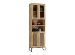 Hochschrank Everest Naturfarben/Schwarz