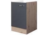 Küchenunterschrank Shadow ca. 50x82x57 cm Grau/Eiche