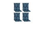 Niedriglehner Auflagen Bunde 4er- Set ca. 100x50 cm Blau
