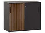 Aktenschrank Hank Schwarz/Eiche Artisan