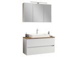 Badezimmer Pienza mit LED ca. 100 cm Weiß