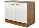 Spülenunterschrank Avila Eichefarben/Magnolie