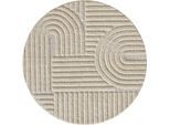 Hochflorteppich Boho Beige Ø ca. 120cm