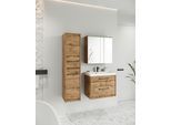 Badezimmer Toronto 4-tlg. ca. 90 cm inkl. LED Eiche