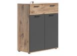 Schuhschrank Mason ca. 90x140 cm Eiche/Grau
