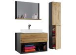 Badezimmer Lendas 4-tlg. ca. 113 cm Honigeiche/Anthr.
