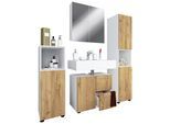 Badezimmer Flandu Honigeiche/Weiß