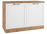 Spülenunterschrank Meran ca. 120x86x60 cm Weiß/Eiche