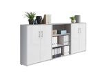 Aktenschrank Office Edition Sw Set 9 Grau/Weiß