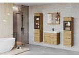 Badmöbel-Set 5-tlg. Madrit mit LED ca. 120 cm Eiche Artisan