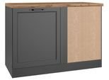 Eckunterschrank Meran ca. 120x86x60 cm Grau/Eiche