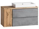 Waschtischkombi Varese ca.105x65,5x47cm Eiche/Grau