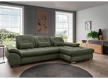 Ecksofa Rigatti Grün Chenille m. Bettkasten