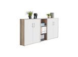 Aktenschrank Office Edition Sw Set 8 Weiß/Sonoma Eiche