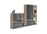 Aktenschrank Office Edition Sw Set 4 Sonoma Eiche/Weiß