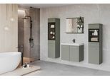 Badmöbel-Set 5-tlg. Madrit mit LED ca. 120 cm Grün