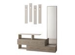 Garderobe Ramda ca. 137x154x35 cm Mokka