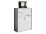 Aktenschrank Office Edition Grau/Weiß