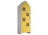 Kinderkleiderschrank Casami ca. 58x171x37 cm Weiß/Gelb