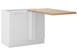 Eckunterschrank TURIN UE110 in weiß/Artisan Eiche