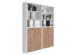 Aktenschrank Office Edition Sw Set 11 Weiß/Eichefarben