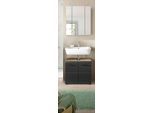 Badezimmer Ice 2-tlg. Schwarz /Eiche dunkel