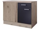 Eckunterschrank Anthrazit/Eiche