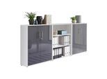Aktenschrank Office Edition Sw Set 9 Weiß/Anthrazit