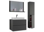 Badezimmer Lendas 4-tlg. ca. 114 cm Anthrazit