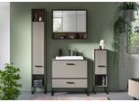 Badezimmer Bagno 4-teilig Kaschmir/Schwarz