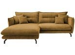 Wohnlandschaft Lava Goldfarben Cord